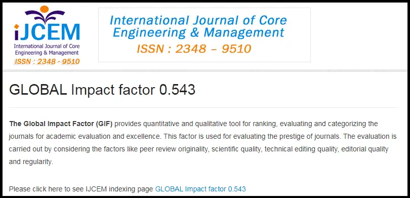 Searching for Global Impact Factor on Google (31 Oct 2020) leads to this journal's page